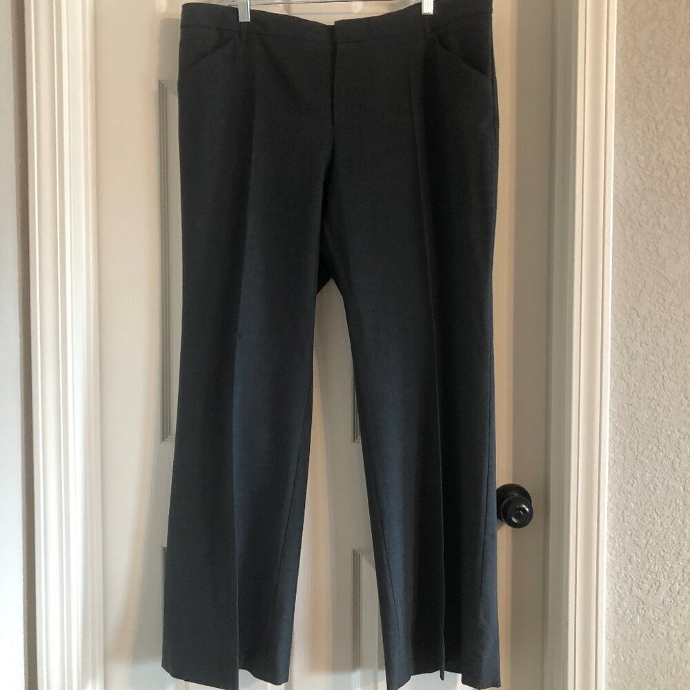 Gap Perfect Trouser Vintage Y2K‎ gray classic boot cut pants size 18R stretch